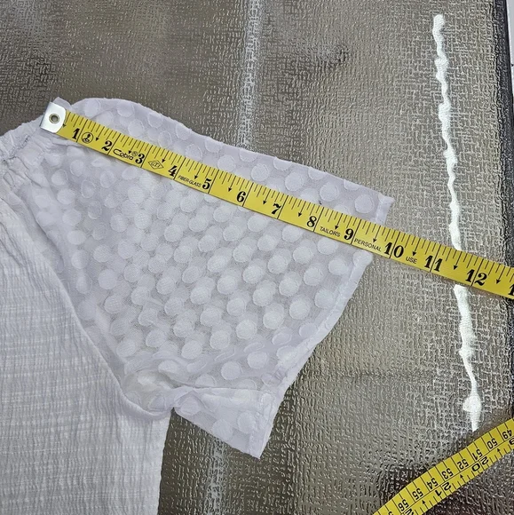 89th + Madison Cottagecore Peplum Woman's Blouse | Sheer Sleeves Feminine Boho - Picture 9 of 10